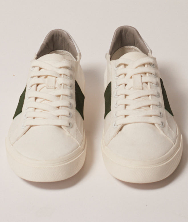 Low Classic Recycled Canvas White/Green