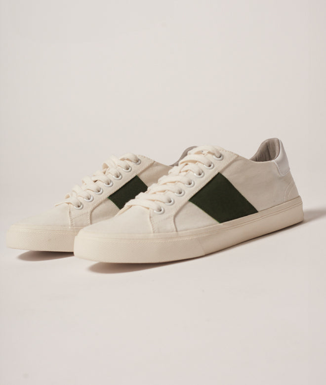 Low Classic Recycled Canvas White/Green